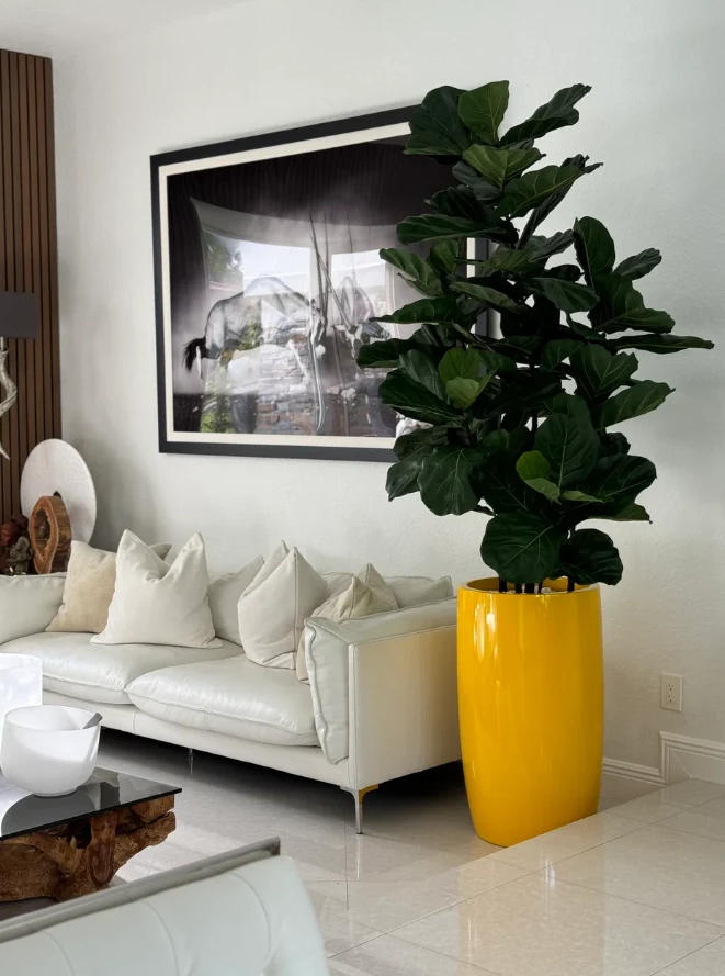 Planta artificial grande "Lisboa" con maceta incluida.