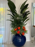 Planta artificial grande "Lancia" con maceta incluida.