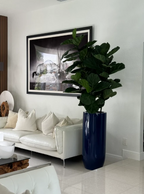 Planta artificial grande "Yas" con maceta incluida.